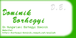 dominik borhegyi business card